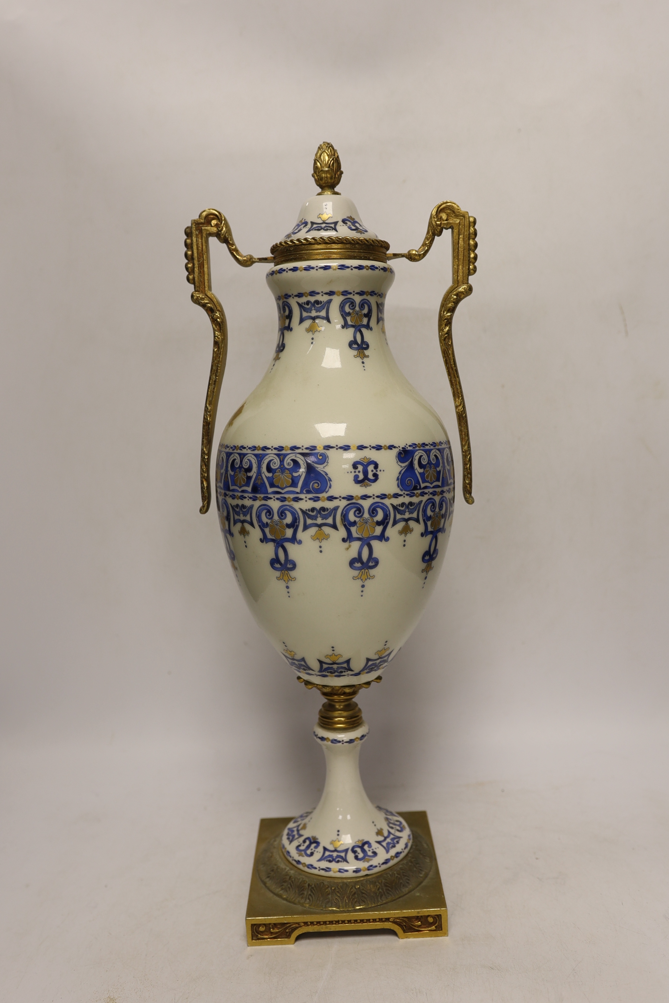 A gilt mounted French ACF Décor St Michel vase, 48cm high